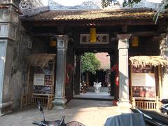 Ancient Chinese temple with thatched place holders in Hanoi's old quarter