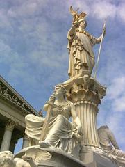 statue in town center of Vienna, Austria