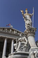 Detail of the Austrian Parliament Building in Vienna