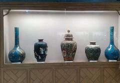 Display of vases at the Salarjung Museum in Hyderabad, Telangana, India