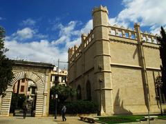 Porta del Moll and Llotja southwest angle Sagrera promenade Palma