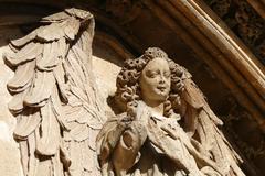 angel guarding the entrance of the Llotja de Palma