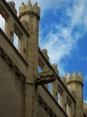 Llotja de Palma gargoyle and turrets on the north facade