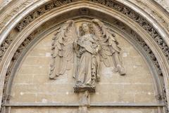 Sculpture of angel on the front of the Llotja de Palma in Palma de Mallorca