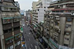 street and buildings in downtown Taipei