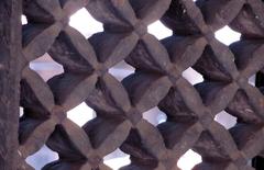 Stone latticework at Rani-no-hajiro