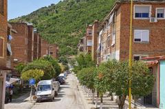 Residential houses from the Communist era in Poliçan, Albania