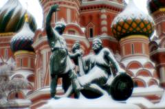 Monument to Minin and Pozharsky in front of St. Basil's Cathedral