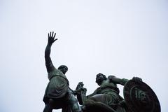 Monument to Minin and Pozharsky with sky background