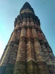 Closer view of Qutb Minar in Delhi