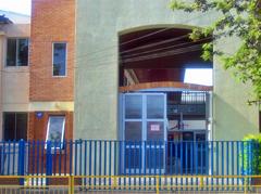 Entrance of Colegio Santo Cura de Ars in San Miguel, Chile