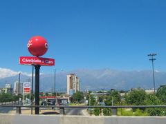 View of Avenida Isabel Riquelme with Avenida Viel overpass in San Miguel, Chile, 2010