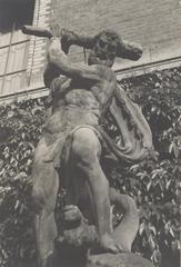 Sculpture of Herakles in the garden of the Rijksmuseum, 1938