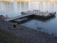 Margitsziget pier at Margaret Island in Budapest