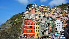 Scenic view of Cinque Terre National Park on the rugged Italian coastline