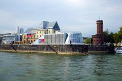 Imhoff-Schokoladenmuseum in Cologne viewed from the river Rhine