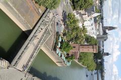 Cologne swing bridge viewed from the Europarad