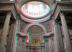 anaglyph stereo red/cyan of Le Panthéon, Paris