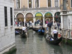 Gondolas in a canal