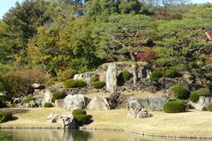 Southern side of Nakanoshima Island at Rikugien Garden, Tokyo