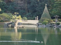 Horaijima island in Rikugien Garden