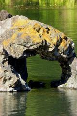 Horaijima rock in the water at Rikugien Garden, Tokyo