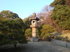 Stone lantern in Rikugien garden