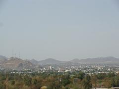 view of downtown Hermosillo from Bachoco hills