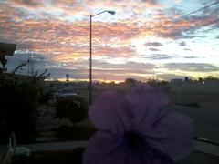 Beautiful sunrise with vibrant colors in Hermosillo, Sonora, Mexico