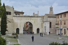 Arco d'Augusto monument in Italy during the afternoon