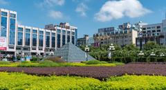 Guilin cityscape with lush karst mountains and Li River