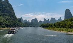 Li River with lush karst hills