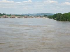 Flooding in Dresden along the Elbe River on June 6, 2013