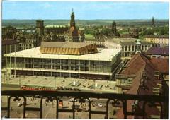 Dresden Kulturpalast and Thälmannstraße view from Kreuzkirche 1971-72