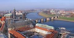 View from Frauenkirche in Dresden towards the northwest