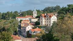 A panoramic view of Sintra with lush greenery and historical architecture