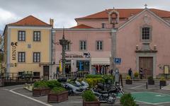 Sintra townscape with colorful houses and lush greenery