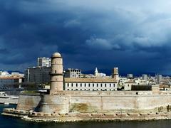 Fort Saint-Jean in Marseille seen from Pharo Park