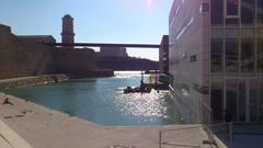 Bassin between Fort Saint Jean and MUCEM in Marseille under construction, March 2013