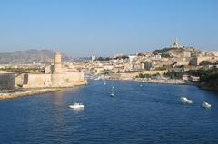 entrance of the Old Port of Marseille on July 18, 2015