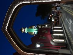 Evening street scene outside Masjid Sultan in Kampong Glam, Singapore