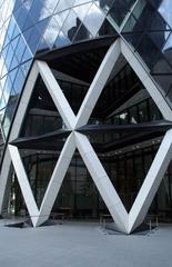 Entrance to 30 St Mary Axe, also known as The Gherkin or The Swiss Re Tower