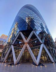 30 St Mary Axe building also known as the Gherkin in the City of London