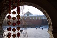 Red Square Moscow New Year decorations