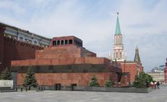 Lenin Mausoleum outside the Kremlin walls in Moscow