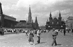 Red Square, with the Kremlin on the left and the State Historical Museum on the right