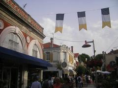 panoramic view of Arcachon waterfront with boats