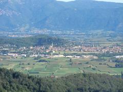 panoramic view of Caraglio town