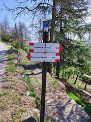 Guidepost in Caraglio, Italy