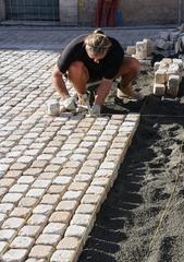 cobblestone paving in Vence, France